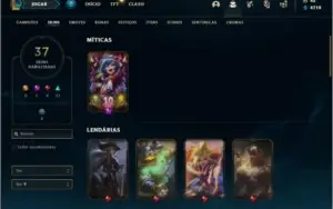Conta ouro 4 com 37 skins e 68 champs ( MAIN ADC )