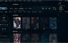 CONTA LVL 148 GOLD 4 + 120 CHAMPS + 67 SKINS 8 LENDARIAS