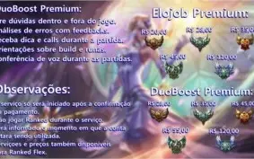 EloGrow - Elojob e DuoBoost com opções premium