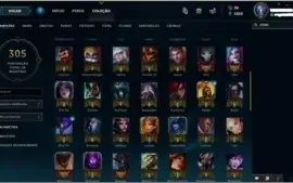 Conta League of Legends 104 Campeões e várias skins