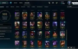 Conta League of Legends 104 Campeões e várias skins