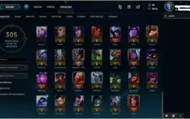 Conta League of Legends 104 Campeões e várias skins