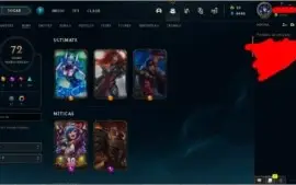 P1 , todos campeões, 3 Ultimate, 72 Skins (selecionadas)