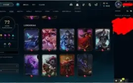 P1 , todos campeões, 3 Ultimate, 72 Skins (selecionadas)