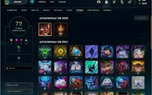 Conta Unranked (ex Platina) com 12 Skins e 40 Champs