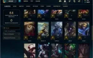 Conta Unranked (ex Platina) com 12 Skins e 40 Champs