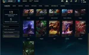 Conta bronze 4 com 21 Champs e 3 Skins + 350 RP