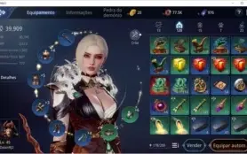 VENDO CONTA MIR4 LV 45, 40K, SET AZUL/VALE LIBERADO