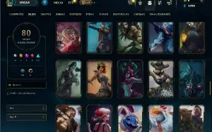 Prata 4 com 150 Champs e 80 Skins ( MID / JG / ADC )