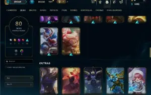 Prata 4 com 150 Champs e 80 Skins ( MID / JG / ADC )