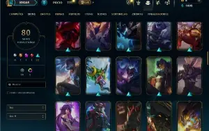 Prata 4 com 150 Champs e 80 Skins ( MID / JG / ADC )