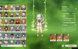 Genshin Impact - Ar56 , 14 Personagens T5 E 3 Armas T5 + Bis
