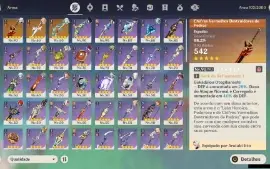 Genshin Impact - Ar56 , 14 Personagens T5 E 3 Armas T5 + Bis