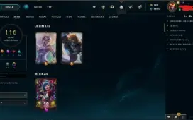 Conta De Lol Lvl 341 + Gold 2 + 2 Skin Ultimate + 114 Skins