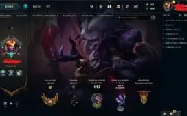 Conta De Lol Lvl 341 + Gold 2 + 2 Skin Ultimate + 114 Skins