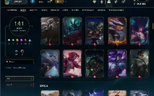 Unranked com TODOS os champs e 141 Skins ( MONO TOP )