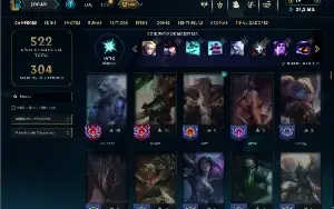 Unranked com TODOS os champs e 141 Skins ( MONO TOP )