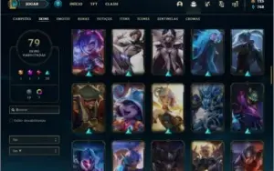 Conta bronze 2 com 88 champs e 79 skins