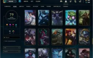 Conta bronze 2 com 88 champs e 79 skins