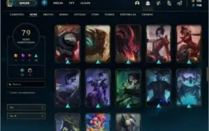 Conta bronze 2 com 88 champs e 79 skins