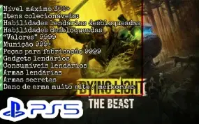 Dying Light The Beast (PS5) - Nivel, Itens, Armas e MTO MAIS