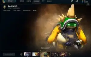 Conta League of Legends com Rammus Rei e Kayle Juiza