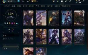 Unranked com TODOS os champs e 124 Skins ( ADC / JG / MID )
