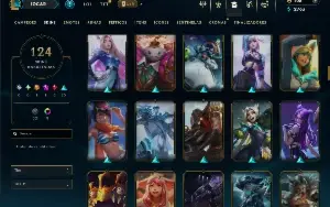 Unranked com TODOS os champs e 124 Skins ( ADC / JG / MID )