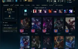 Unranked com TODOS os champs e 124 Skins ( ADC / JG / MID )