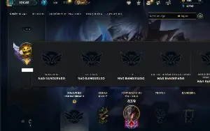 Unranked com TODOS os champs e 124 Skins ( ADC / JG / MID )