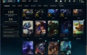 Conta platina 4 com 20 skins e 50 champs ( MAIN JG )