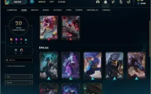 Conta platina 4 com 20 skins e 50 champs ( MAIN JG )
