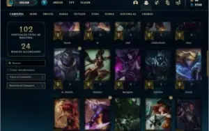 Conta platina 4 com 20 skins e 50 champs ( MAIN JG )