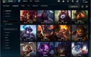 Conta ouro 4 com 247 skins e 127 champs ( MAIN TOP )