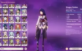 Ar 59 - Raiden, Yelan, Nahida, Yoi, Shenhe, Zong, Ganyu...