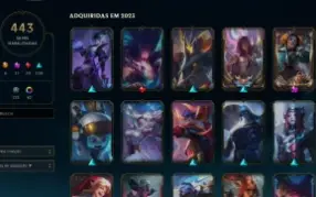 Conta Lol Platina Lvl 975, Full Champs, 452 Skins 