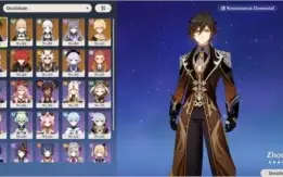 Conta AR 54 - Zhongli C1, Ayaka, Itto, Jean, Kokomi ETC