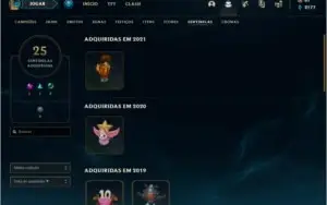 Conta lol, lv 342, 308 skins