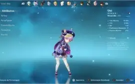 Ar55 Venti, Diluc, Ganyu, Zhongli+Lança de Jade & cia