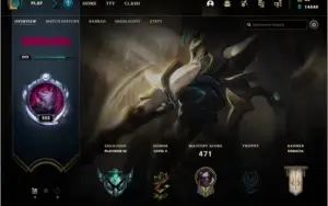 CONTA LEAGUE OF LEGENDS s03 400 SKINS