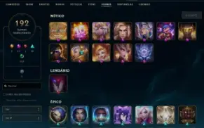 Conta League of Legends 500+ skin ex diamante FULL ACESSO