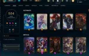 Conta League of Legends 500+ skin ex diamante FULL ACESSO