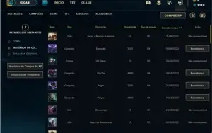 Conta Platina 4 com 35 Champs e 6 Skins