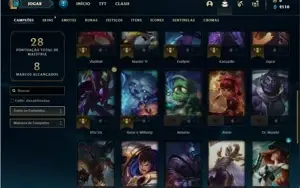 Conta Platina 4 com 35 Champs e 6 Skins