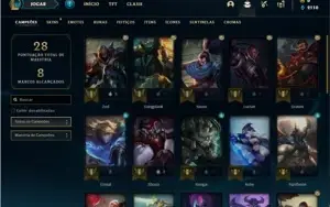 Conta Platina 4 com 35 Champs e 6 Skins