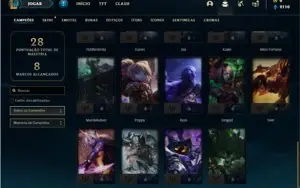 Conta Platina 4 com 35 Champs e 6 Skins