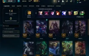 Unranked com 25 Champs e 4 Skins