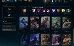 Unranked com 25 Champs e 4 Skins