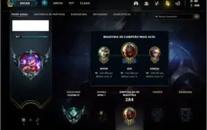 Conta platina 4 com 49 skins e 119 champs