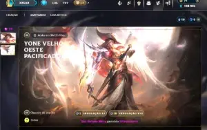 Conta de league of legends com 850 skins no Prata